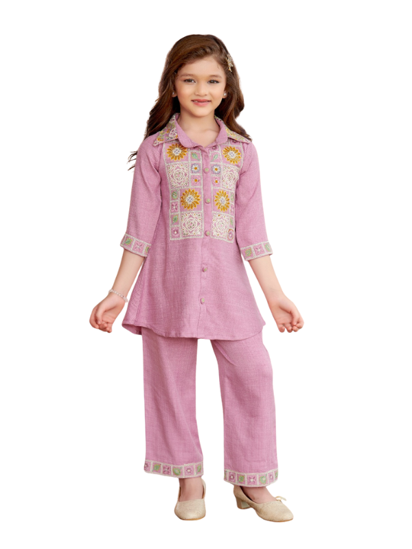Shop the comfortable and stylish Girls Pink Tunic and Palazzo Set