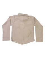 Girls' Floral Appliqué Button-Down Shirt