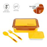 Dubblin Lunch Box Steel Buffet 750 Ml Yellow For Unisex