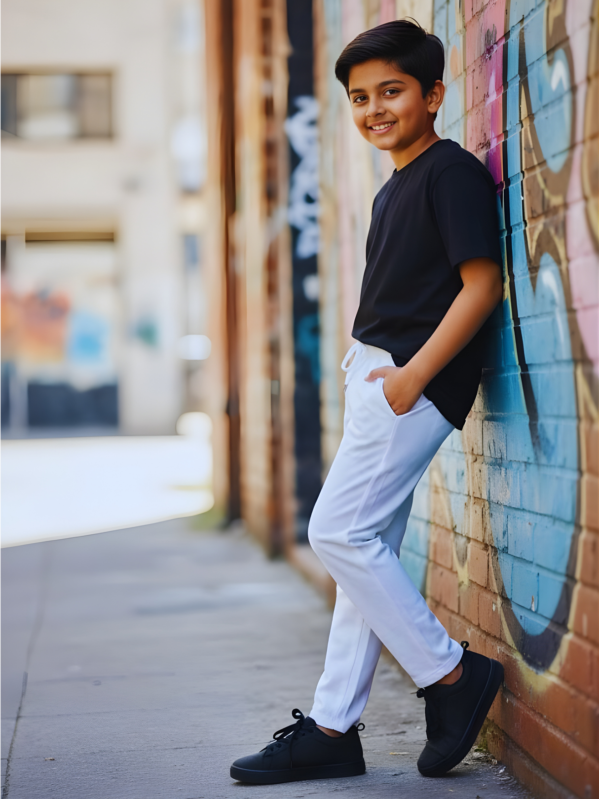Boys' Classic Cream Comfort-Fit Track Pants