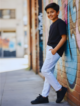 Boys' Classic Cream Comfort-Fit Track Pants