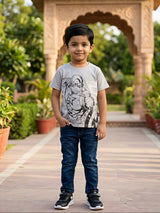 Boys Grey Captain America Graphic Print T-Shirt