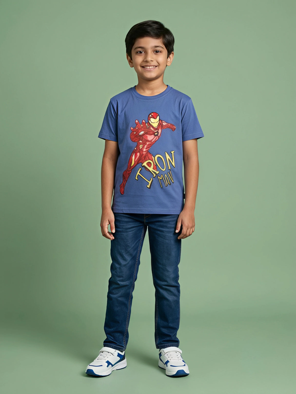 Buy the ultimate Boys Blue Iron Man Graphic T-Shirt. Perfect for casual wear, daily play, and Marvel fans. High-converting style, comfortable regular fit.