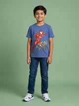 Buy the ultimate Boys Blue Iron Man Graphic T-Shirt. Perfect for casual wear, daily play, and Marvel fans. High-converting style, comfortable regular fit.
