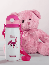 Dubblin Water Bottle  Donut Steel450 Ml Pink For Unisex