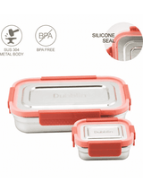 Dubblin Lunch Box Steel Dine Out Sr 1000 Ml Pink For Unisex
