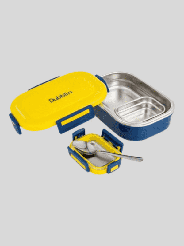 Dubblin Lunch Box Steel Candy 750 Ml Yellow For Unisex