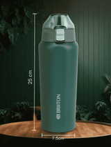 Briiton Water Bottle Tokyo Steel 650 Ml Green For Unisex