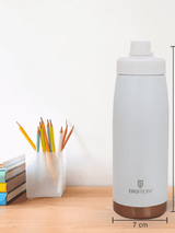 Briiton Water Bottle Cosmos Steel 1000 Ml White For Unisex