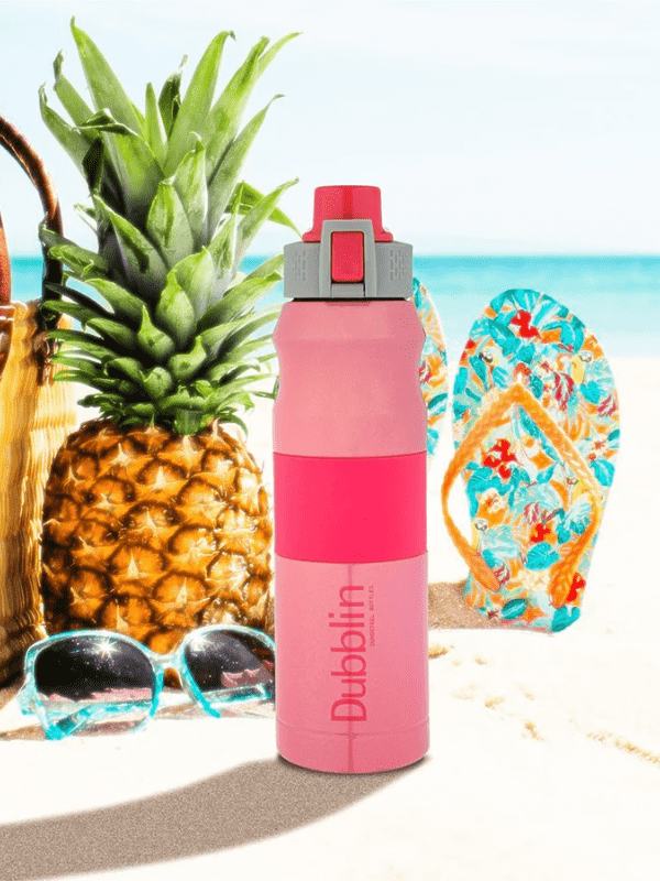 Dubblin Water Bottle Young Steel 700 Ml Pink For Unisex