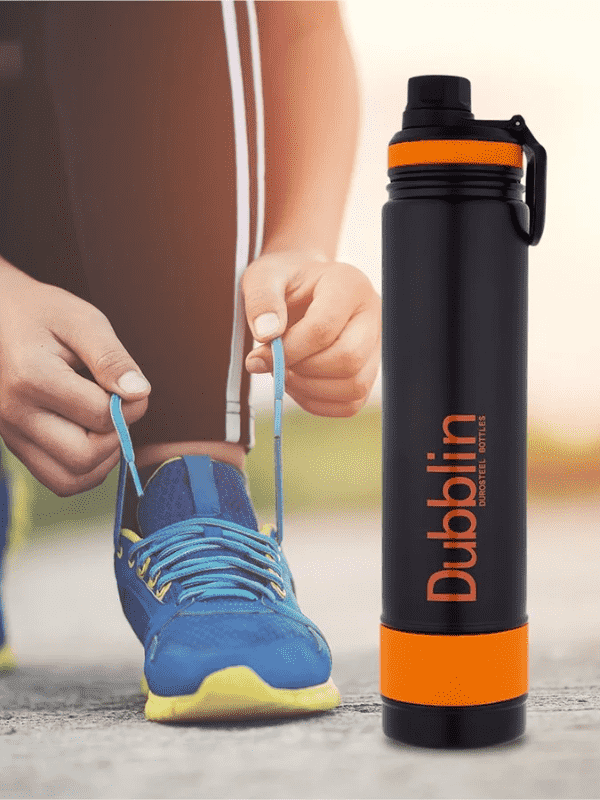 Dubblin Water Bottle Trump Steel 1000 Ml Orange For Unisex
