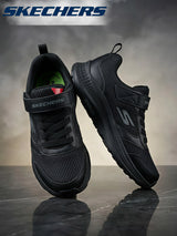 Skechers Unisex Black Velcro School Shoes.