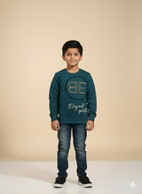 Boys Teal Green "Elegant Youth" Graphic Sweatshirt