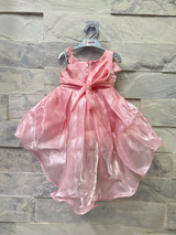 "Pink Baby Dress with Elegant Bow – Perfect for Special Occasions"