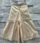 Girls' Yellow Floral Ethnic Set with Sharara & Dupatta