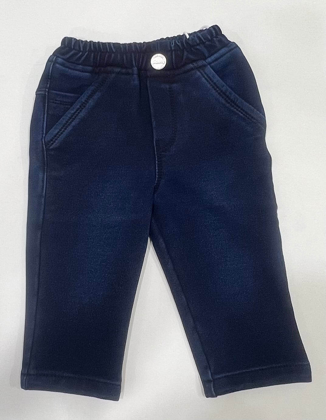 Boys' Navy Blue Cotton Pants – Stretchable Slim Fit Trousers