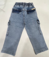 Kids' Light Blue Denim Cargo Pants