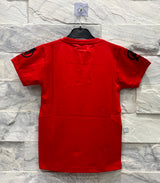 Kids’ Avengers Graphic T-shirt – Red with Captain America Print