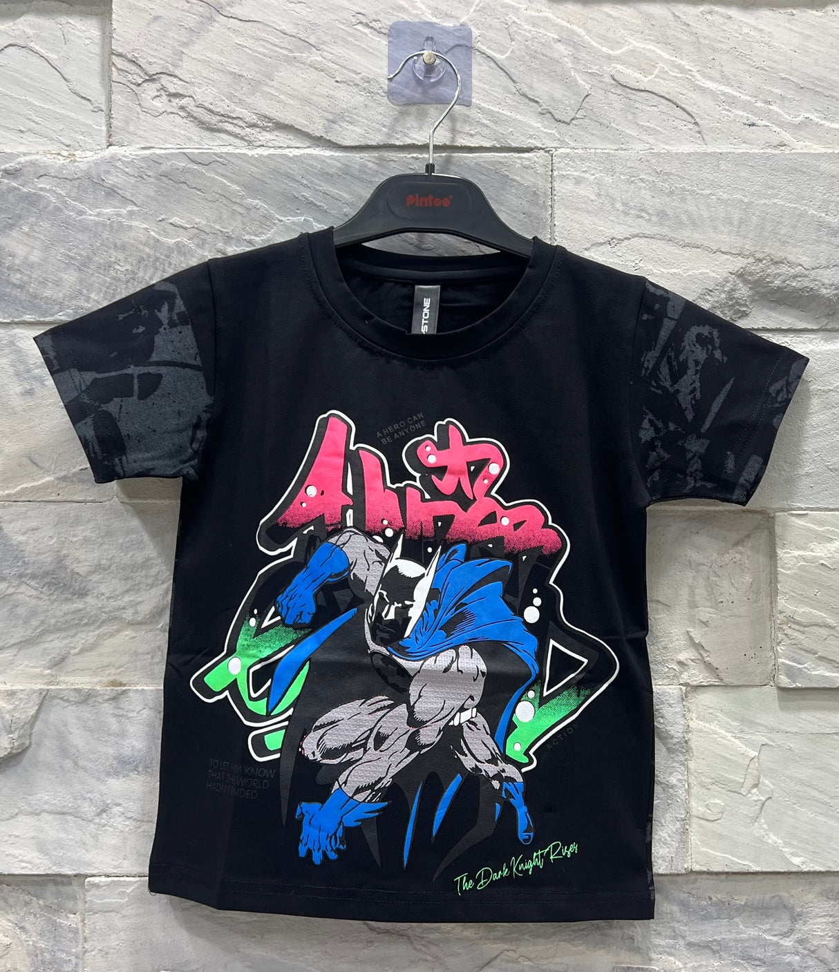 Boys Black Batman Graphic T-Shirt - The Dark Knight Rises Edition