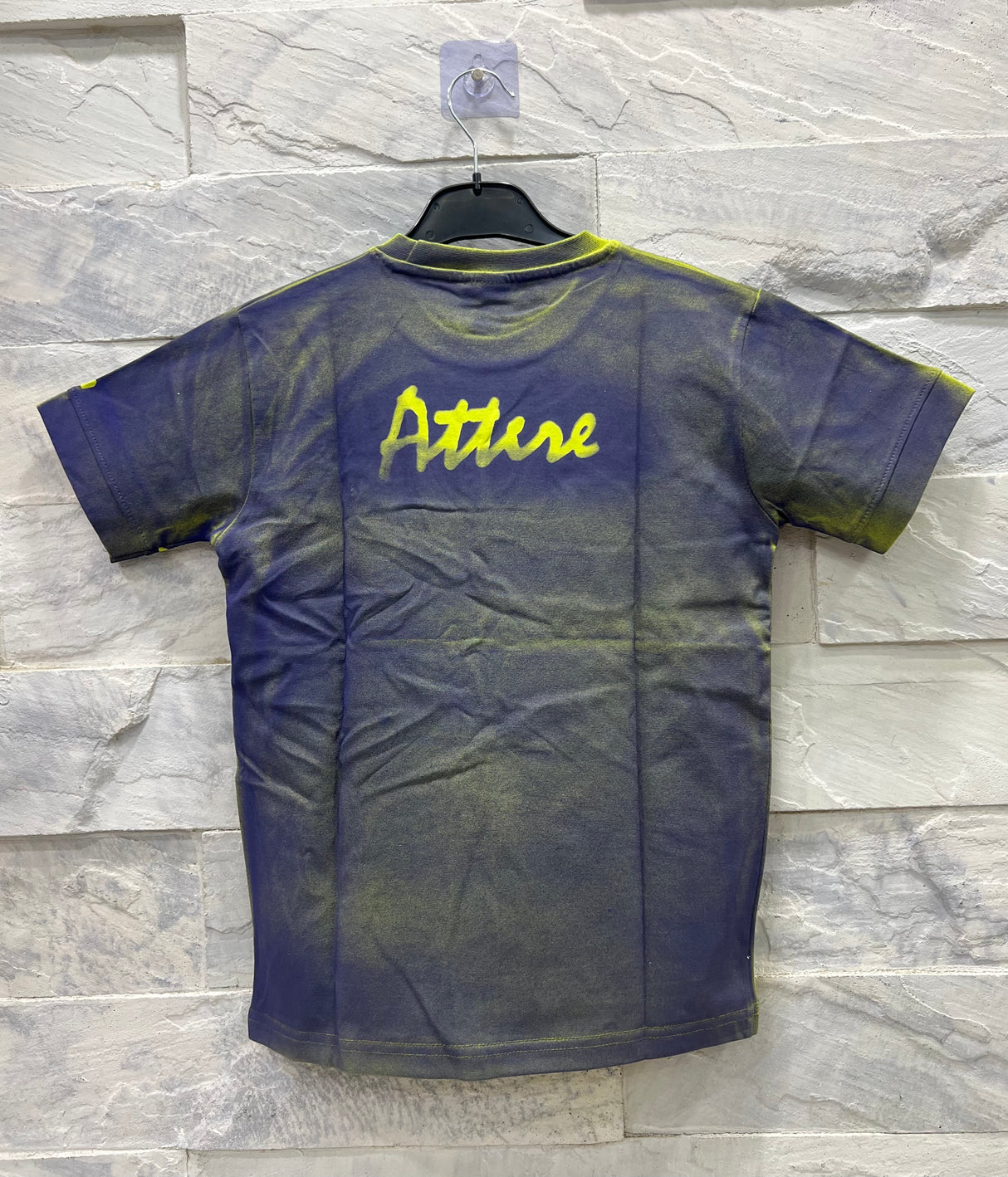 Boys Graphic T-shirt with Smile Face Pocket & Neon Accents – Casual Streetwear for Kids