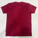 "Kids maroon Graphic T-Shirt with Backpack Print