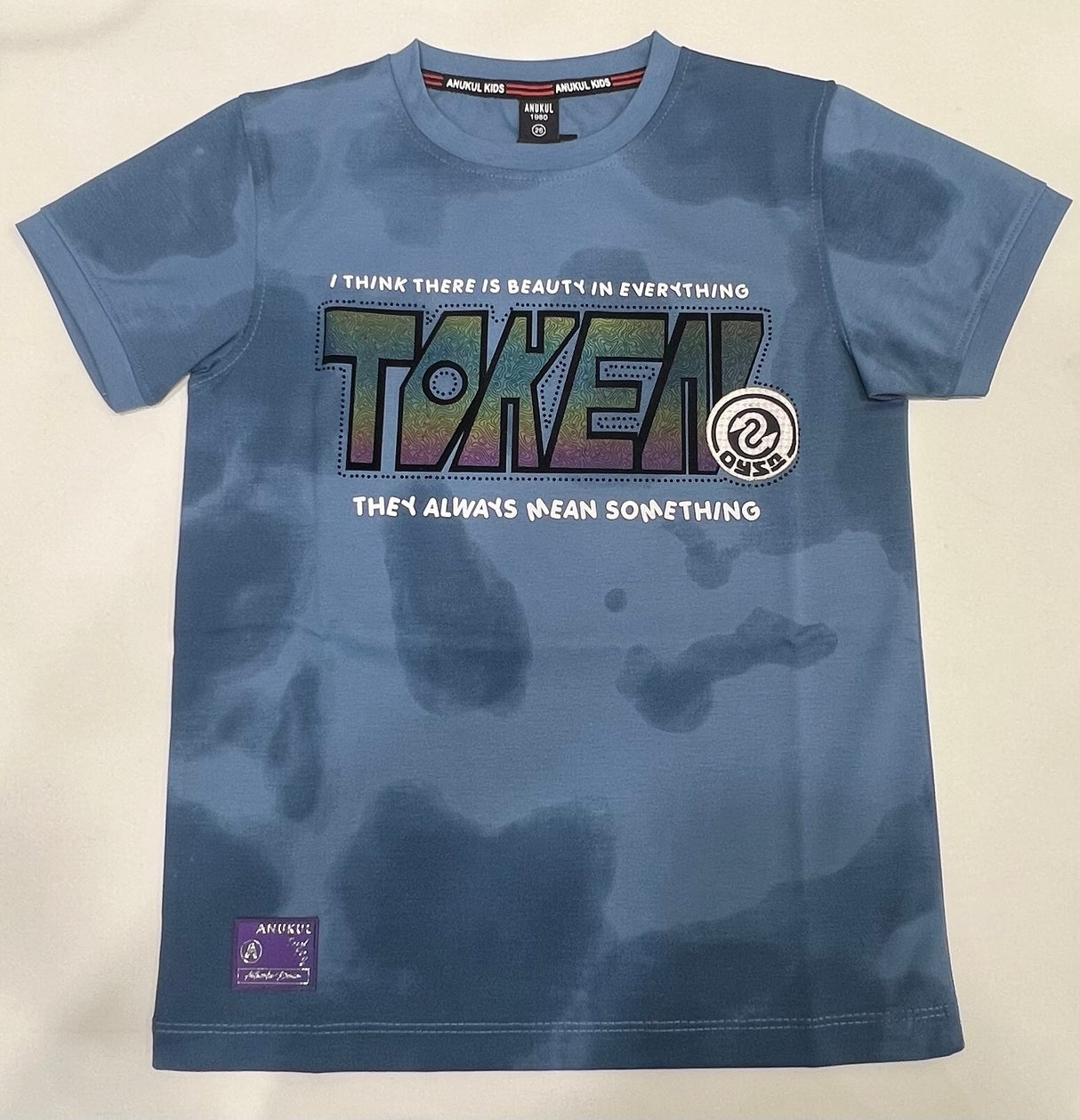Boys blue Printed Cotton Blend Regular T-Shirt