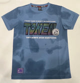 Boys blue Printed Cotton Blend Regular T-Shirt