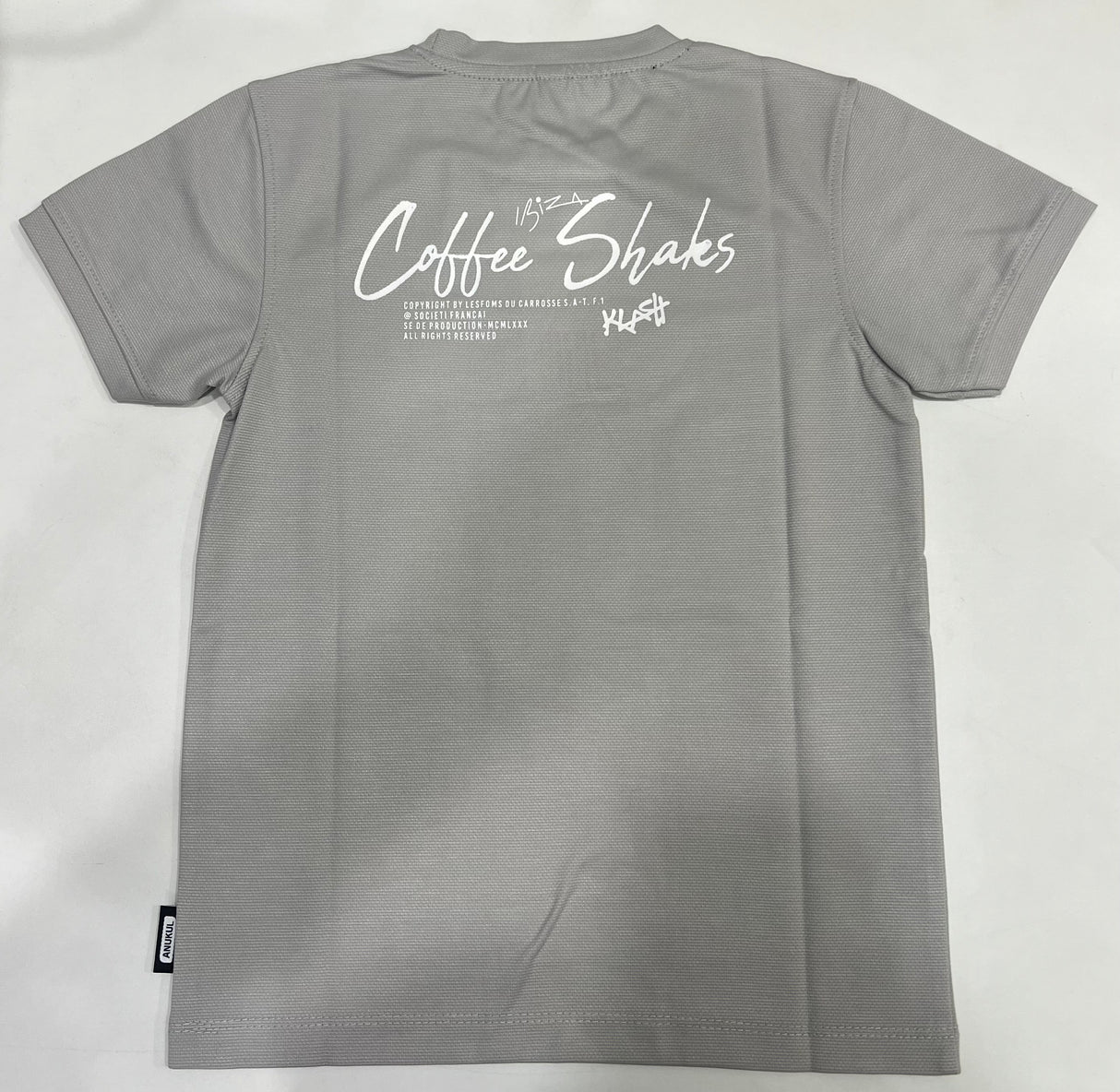 Kids Gray Coffee Shakes Print T-Shirt