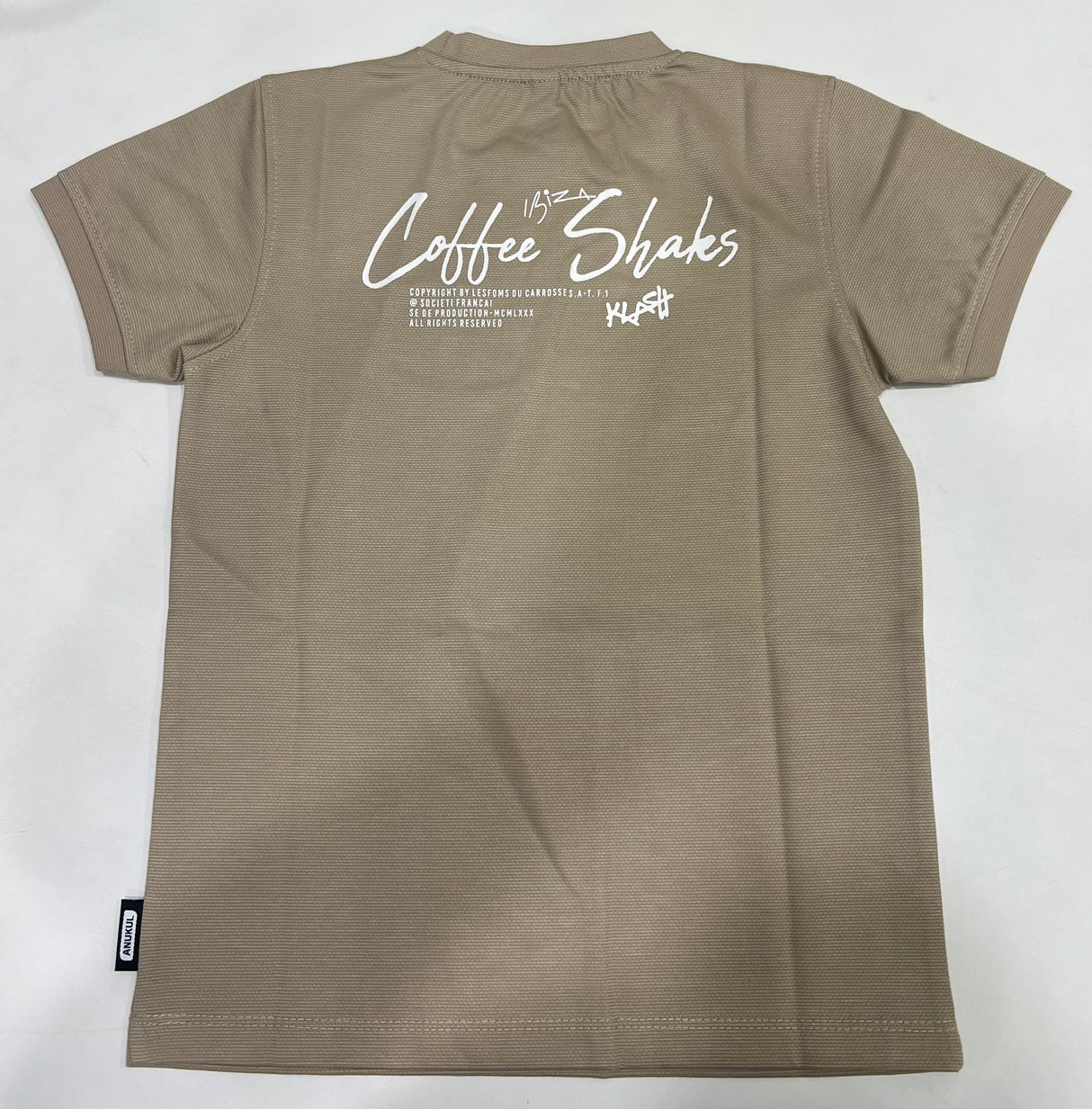 Kids Brown Coffee Shakes Print T-Shirt