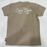 Kids Brown Coffee Shakes Print T-Shirt