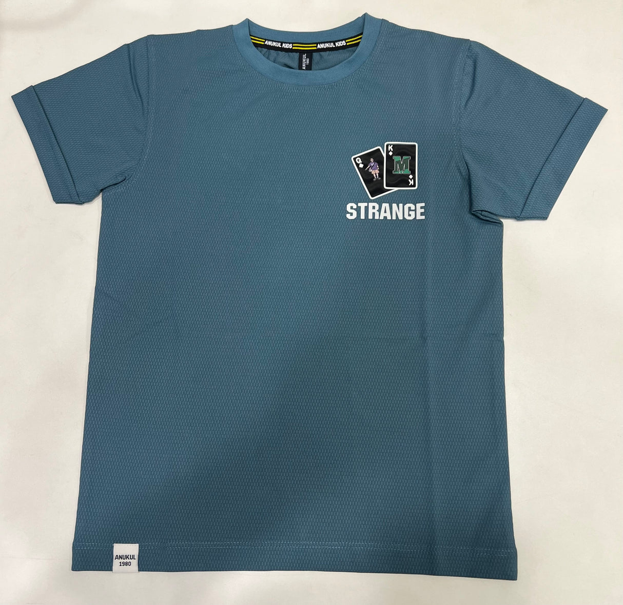 Kids Blue Strange Poker Graphic T-Shirt