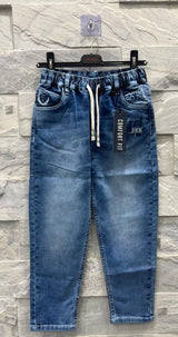 Boys Blue Denim Jeans – Comfort Fit with Drawstring Waist