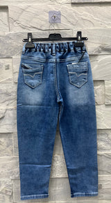 Boys Blue Denim Jeans – Comfort Fit with Drawstring Waist