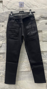 Boys’ Slim Fit Black Pants with Belt – Stylish Casual Wear