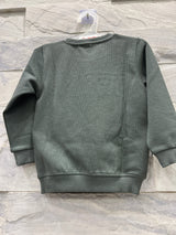 green sweatshirt