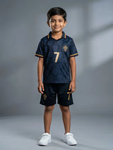 Boys Premium Black Sports Coordinate Sets with Number 7 Print