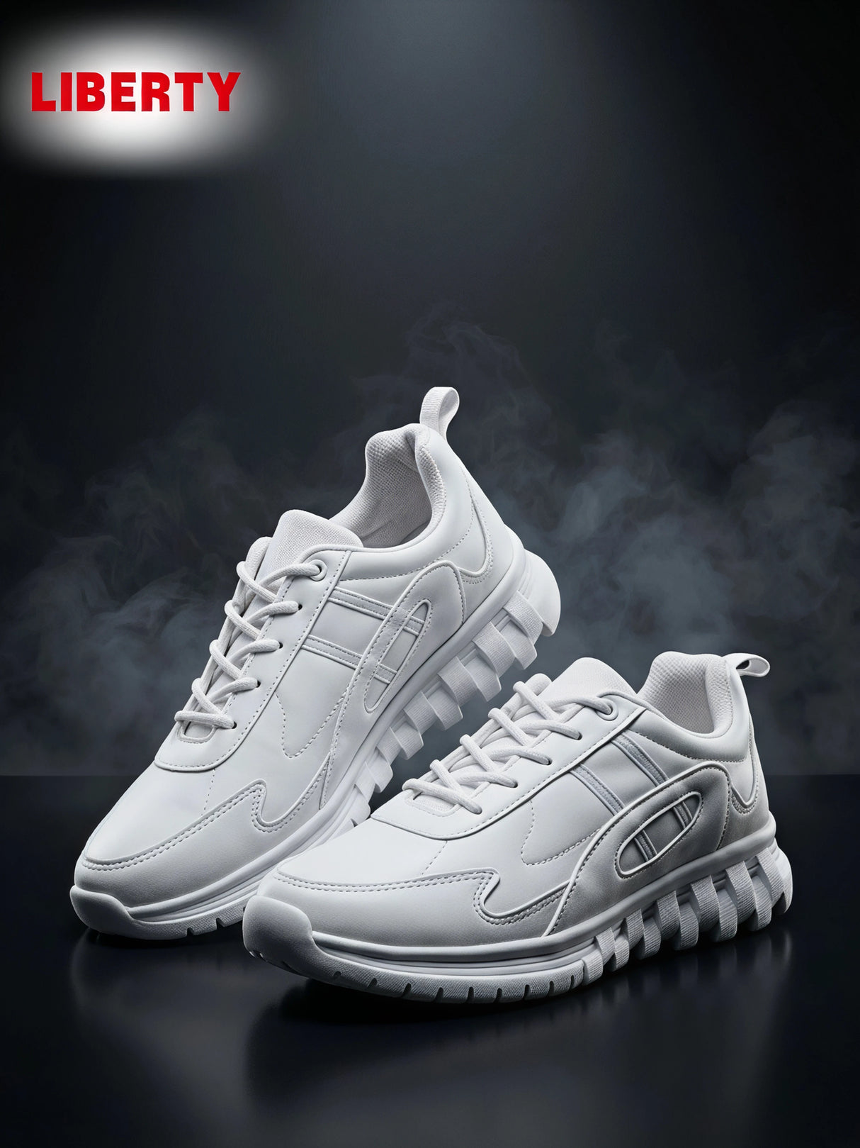 Liberty Force 10 White Lace School Shoes.
