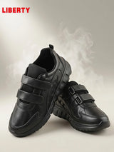 Liberty Force 10 Unisex Black Velcro School Shoes.
