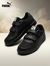 Puma Black Velcro Unisex School Shoes.