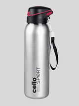 Cello Water Bottle Gym Star Plastic 650 Ml Silver For Unisex