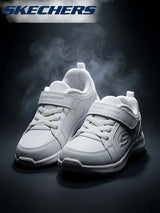 Skechers Unisex White Velcro School Shoes.