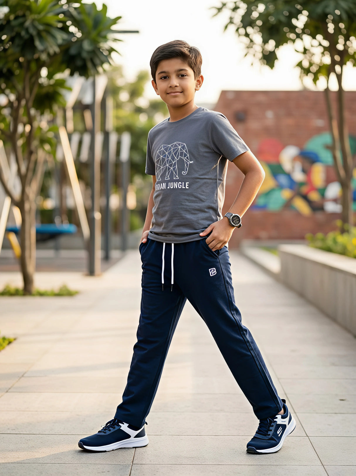 Trepo Boys Navy Blue Trackpants