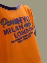 Girls' Orange & Purple City Graphic Tee