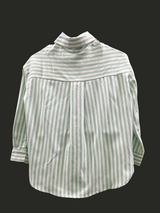 Girls' Green Striped Sequin Shirt