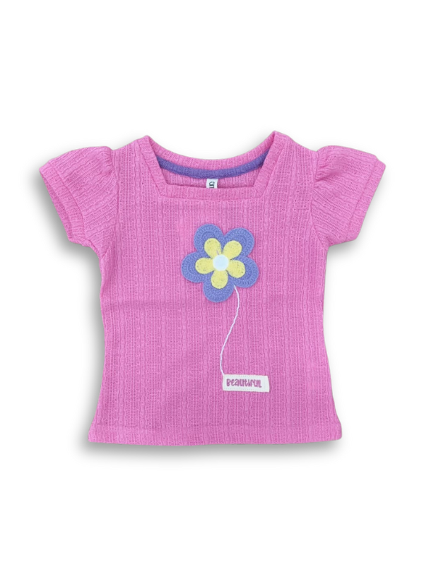 Girls' Brown Boho Floral Crop Top