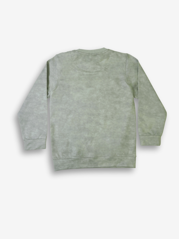 Boys' Light Gray Acid Wash Graphic Sweatshirt