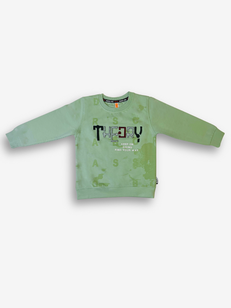 Boys' Mint Green "THEORY" Graphic Sweatshirt