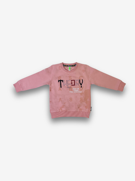 Boys' Dusty Pink "THEORY" Graphic Sweatshirt