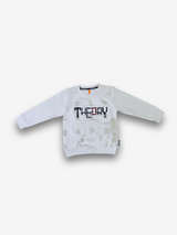 Boys' White "THEORY" Graphic Sweatshirt