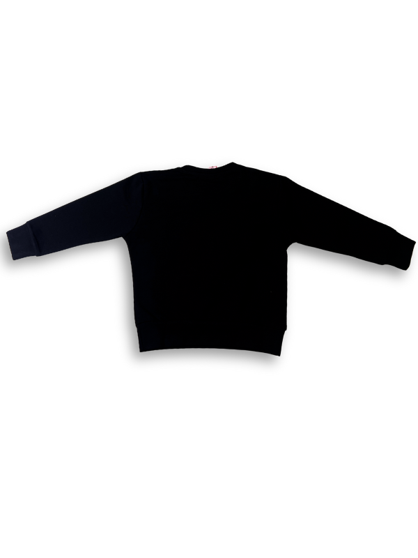 Girls' Black Neon Heart "Much Fancy" Graphic Sweatshirt